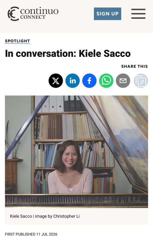Continuo Connect - In Conversation: Kiele Sacco